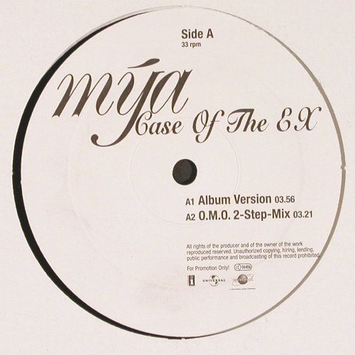 Mya: Case Of The Ex*4, FLC, Universal(), D, Promo, 2000 - 12inch - V6337 - 3,00 Euro