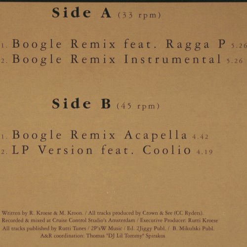 Sat-R-Day feat.Coolio: Don't Go Remix Part II *4, ZYX Jiggy Recordings (JIG 5040R-12), D, 2003 Typ: 12" Best.-Nr.: V6340 Preis: 4,00 Euro.