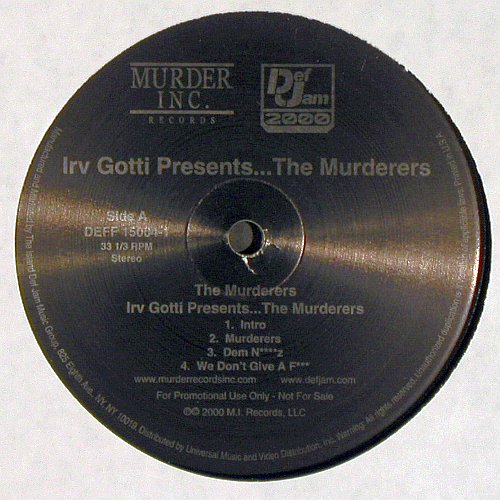 Irv Gotti: Presents...The Murderers, MurderInc. (DEFF 15004-1), US, Promo, 2000 Typ: 2LP Best.-Nr.: V6354 Preis: 9,00 Euro.