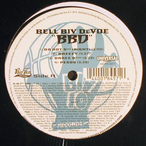 Bell Biv Devoe: BBD, 8Tr.,  FS-New, sealed, Universal (440 016 457-1), US, CO, 2001 Typ: LP Best.-Nr.: V6418 Preis: 9,00 Euro.