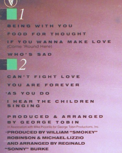 Robinson,Smokey: Being With You, Motown (542004), F, 1981 Typ: LP Best.-Nr.: V6461 Preis: 6,00 Euro