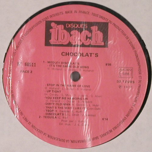 Chocolat's: Les Fabuleux Chocolat's, IBACH / e'ver(60 511), F, 1977 - LP - V6772 - 14,00 Euro