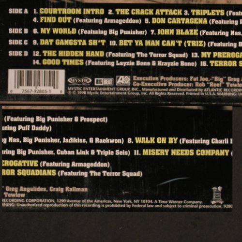 Fat Joe: Don Cartagena, Foc, Atlantic (92805-1), US, 2001 Typ: 2LP Best.-Nr.: V6874 Preis: 100,00 Euro.