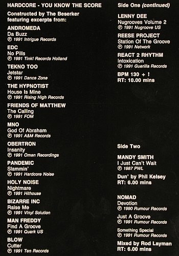 V.A.DMC October 91 - One: Hardcore mix, Mandy Smith, Nomad, DMC(105/1), UK,m /vg+, 1991 - LP - V6917 - 12,50 Euro