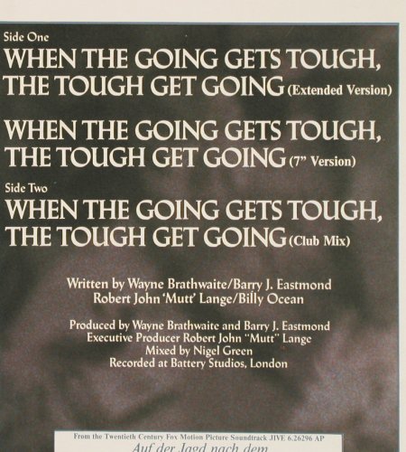 Ocean,Billy: When The Going Gets Tough..*3, Jive (6.20532 AE), D, 1986 Typ: 12" Best.-Nr.: V7264 Preis: 4,00 Euro.