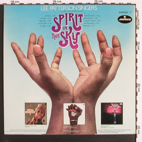 Patterson Singers,Lee: Spirit In The Sky, Mercury (6449 002), D Typ: LP Best.-Nr.: V7400 Preis: 6,00 Euro.