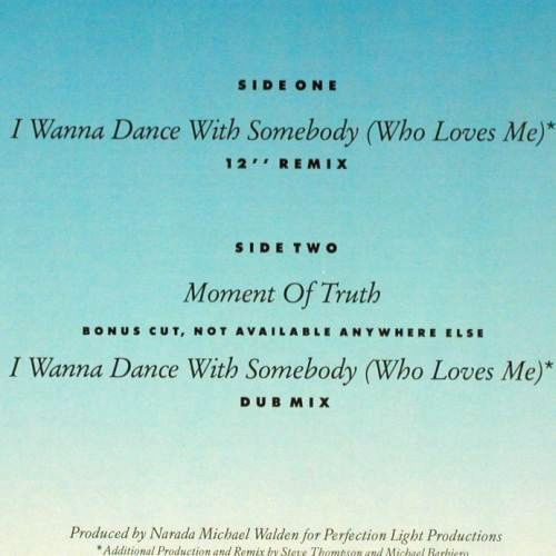 Houston,Whitney: I Wanna Dance With Somebody...*2+1, Arista (609 008), D, 1987 Typ: 12" Best.-Nr.: V7691 Preis: 5,00 Euro.