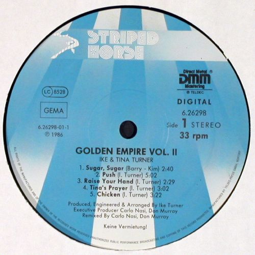 Turner,Ike & Tina: Golden Empire Vol.2, Striped Horse(6.26298 AP), D, 1986 - LP - V7824 - 6,00 Euro