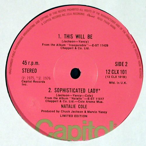 Cole,Natalie: Party Lights+1/This will be+1, Capitol(12 CLX 101), UK,m-/vg+, 1976 - LP - V7839 - 5,00 Euro