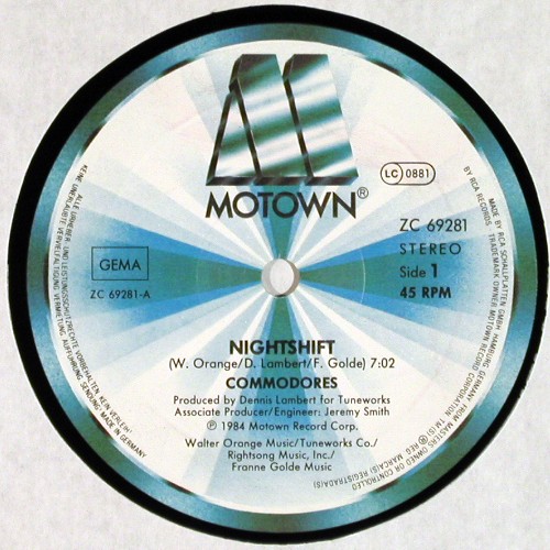 Commodores: Nightshift (7:02)/ I keep running, Motown(ZC69281), D, 1984 - 12inch - V8097 - 5,00 Euro