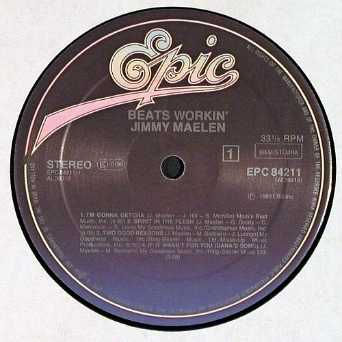 Maelen,Jimmy: Beats Workin', Muster Stamp o.Cover, CBS(84211), NL, 1980 - LP - V8116 - 12,50 Euro