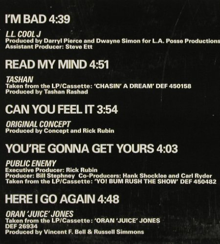 V.A.Kick It!-Def Jam Sampler Vol.1: Beastie Boys... Oran'JuiceJones, CBS (KIKIT1), UK, 1987 Typ: LP Best.-Nr.: Y6307 Preis: 7,50 Euro.