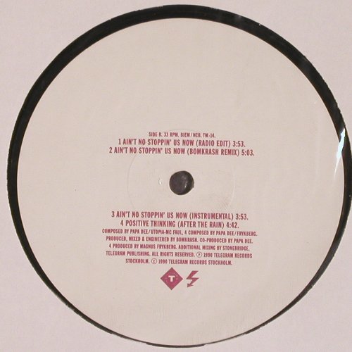 Papa Dee: Ain't No Stoppin' Us Now*4+1, Telegram(TM-14), S,33/45rpm, 1990 - LP - V4686 - 9,00 Euro
