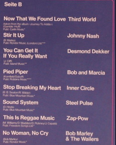 V.A.Magic Reggae: Johnny Nash ...Bob Marley, 16 Tr., K-TEL (TG 1220), D, 1979 Typ: LP Best.-Nr.: V6459 Preis: 6,00 Euro.