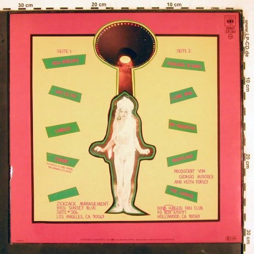 Hagen,Nina: Angstlos, CBS(CBS 25667), NL, 1983 - LP - V3301 - 7,50 Euro