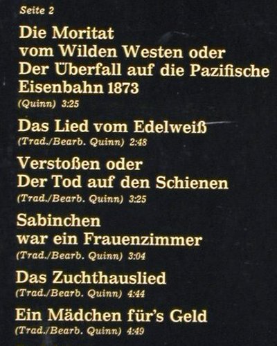 Quinn,Freddy: Bitte recht traurig, m-/vg+, Polydor (2371 295), D, 1972 Typ: LP Best.-Nr.: V4656 Preis: 12,50 Euro