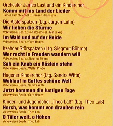 V.A.Komm mit ins Land der Lieder: 2.Kinderchor Wettbewerb, James Last, Karussell(819 190-1), D,  - LP - V5416 - 5,00 Euro