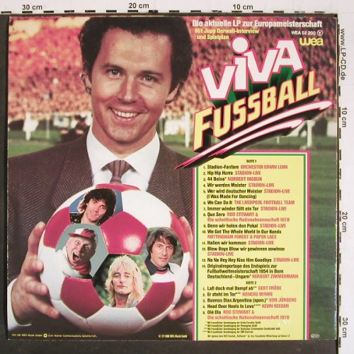 V.A.Viva Fussball: Franz Beckenbauer präs., WEA(58 200), D, 19 Tr., 1980 - LP - V5575 - 5,00 Euro