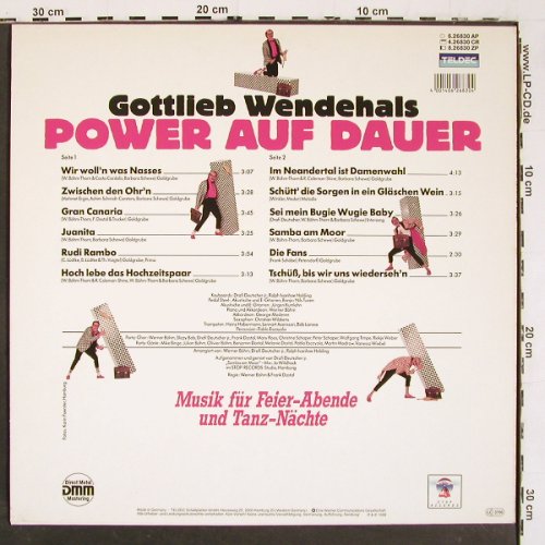 Wendehals,Gottlieb: Power auf Dauer, Teldec(6.26830 AP), D, 1988 - LP - V5960 - 5,00 Euro