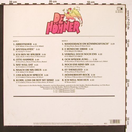 Höhner: Ihre Grössten Erfolge, Metronome (831 495-1), D, 1978 Typ: LP Best.-Nr.: V5977 Preis: 6,00 Euro
