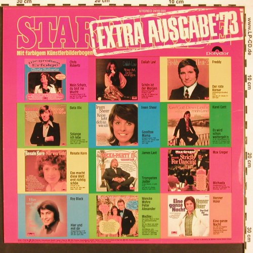 V.A.Starparade - Extraausgabe: Chris Roberts.. Max Greger, Booklet, Polydor (2416 035), D, 1973 Typ: LP Best.-Nr.: V6059 Preis: 5,00 Euro