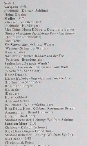 V.A.Zwischen Reling und Mast: 100 mal Klock 8, achtern Strom, Amiga (8 56 259), DDR, 1987 Typ: LP Best.-Nr.: V6179 Preis: 7,50 Euro