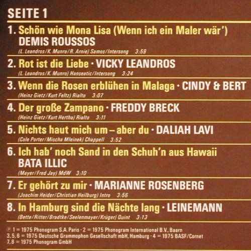 V.A.Super Schlagerparade 1975: Demis Roussos... Mike Kr&uuml;ger, Polydor(819 696), D, 16Tr.,  - LP - V6185 - 3,00 Euro