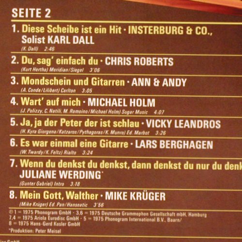 V.A.Super Schlagerparade 1975: Demis Roussos... Mike Kr&uuml;ger, Polydor(819 696), D, 16Tr.,  - LP - V6185 - 3,00 Euro