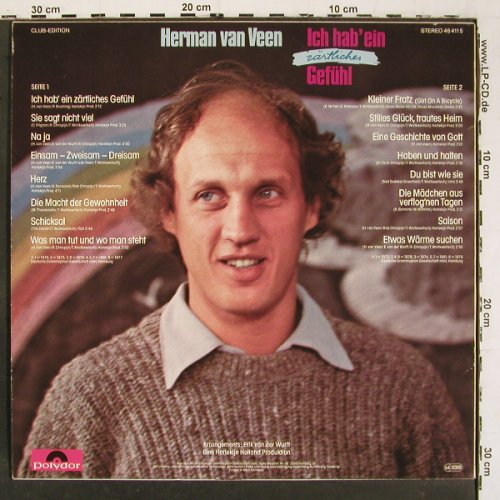 Van Veen,Herman: Ich Hab ein Z&auml;rtliches Gef&uuml;hl, Polydor, Club Ed. (46 4115), D Typ: LP Best.-Nr.: V6433 Preis: 5,00 Euro.