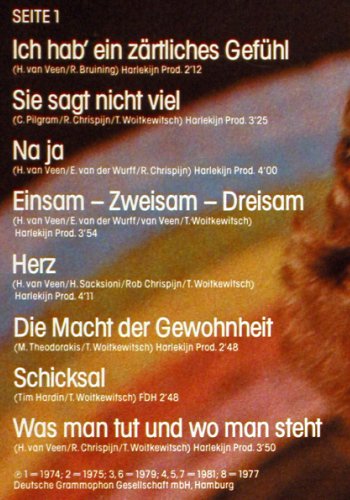 Van Veen,Herman: Ich Hab ein Z&auml;rtliches Gef&uuml;hl, Polydor, Club Ed. (46 4115), D Typ: LP Best.-Nr.: V6433 Preis: 5,00 Euro.