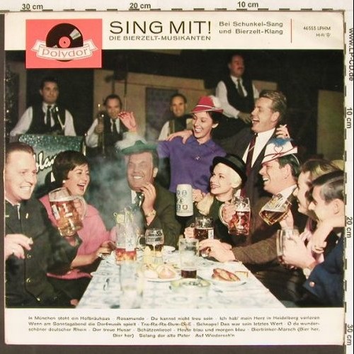 Bierzelt-Musikanten: Sing Mit !, vg+&sol;m-, Polydor (46553 LPHM), D, 1962 Typ: LP Best.-Nr.: V6434 Preis: 5,00 Euro.