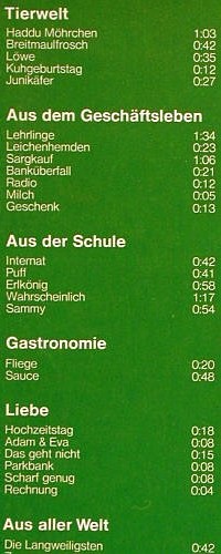 Willumeit,Günter: 3 - Live i.d. Lohmühle Bad Segeberg, Polydor (2371 688), D, 1976 Typ: LP Best.-Nr.: V6474 Preis: 5,00 Euro.