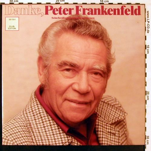 Frankenfeld,Peter: Danke,Seine berühm.Lieder..., EMI, Club Ed. (38119 4), D Typ: LP Best.-Nr.: V6479 Preis: 5,00 Euro.