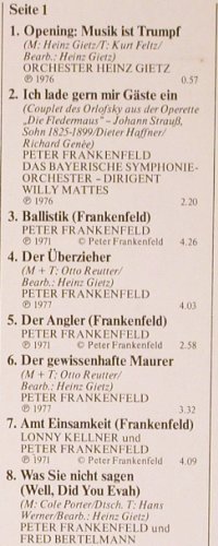 Frankenfeld,Peter: Danke,Seine berühm.Lieder..., EMI, Club Ed. (38119 4), D Typ: LP Best.-Nr.: V6479 Preis: 5,00 Euro.