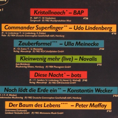 V.A.Greenpeace: BAP, Lindenberg, Novalis...Trio, Mercury(818 390-1), D, 14Tr.,  - LP - V6491 - 4,00 Euro