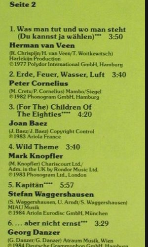 V.A.Rettet Natur - World Wild Fund: Milva.. Passport, Georg Danzer, Phonogram (816 160-1), D Typ: LP Best.-Nr.: V6503 Preis: 4,00 Euro.