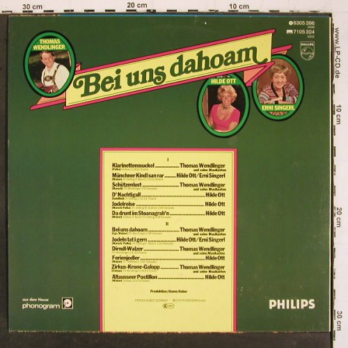 V.A.Bei uns Dahoam: Thomas Wendlinger... Hilde Ott, Philips (6305 396), D,12 Tr, 1979 Typ: LP Best.-Nr.: V6505 Preis: 5,00 Euro.