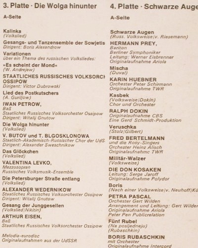 V.A.Anuschka: Udo Jürgens, Kosaken Chor, Box, Marcato (92 396), D, 54Tr. Typ: 4LP Best.-Nr.: V6533 Preis: 9,00 Euro.