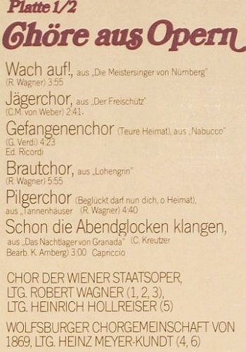 V.A.Das gro&szlig;e Chor Album: Volkslieder, Opern, Weltl., Geistl., Philips (6641 266), D, 1970 Typ: 2LP Best.-Nr.: V6608 Preis: 7,50 Euro.