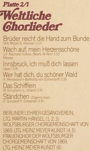V.A.Das gro&szlig;e Chor Album: Volkslieder, Opern, Weltl., Geistl., Philips (6641 266), D, 1970 Typ: 2LP Best.-Nr.: V6608 Preis: 7,50 Euro.