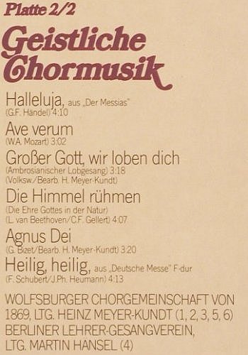 V.A.Das gro&szlig;e Chor Album: Volkslieder, Opern, Weltl., Geistl., Philips (6641 266), D, 1970 Typ: 2LP Best.-Nr.: V6608 Preis: 7,50 Euro.