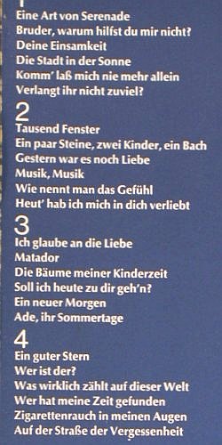 J&uuml;rgens,Udo: Lieder,die im Schatten stehen 3+4, Ariola (300 657-370), D, Foc, 1979 Typ: 2LP Best.-Nr.: V6703 Preis: 7,50 Euro.