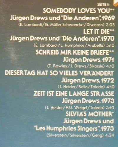 Drews,J&uuml;rgen: Mein Musikalischer Lebenslauf, Warner(WB 56 447), D,+Poster, 1977 - LP - V6741 - 7,50 Euro