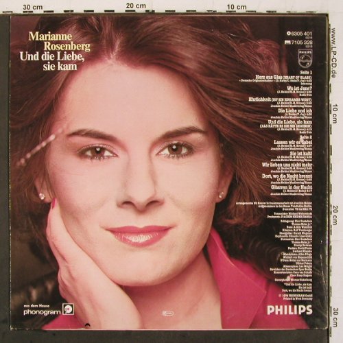Rosenberg,Marianne: Und die Liebe, sie kam, m-&sol;vg+, Philips (6305 401), D, 1979 Typ: LP Best.-Nr.: V6819 Preis: 6,00 Euro.