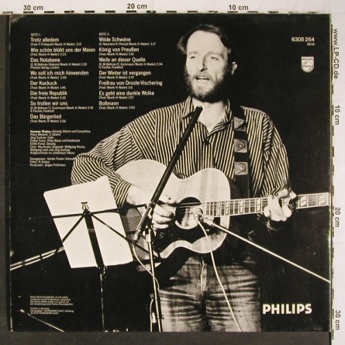 Wader,Hannes: Volkssänger, Foc, Philips(6305 254), D, 1975 - LP - V6926 - 6,00 Euro