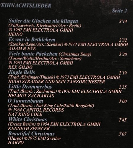 V.A.32 der sch&ouml;n. Weihnachtslieder: Heino.. Hellberg Duo, Foc, EMI Columbia (178-31 841&sol;42), D Typ: 2LP Best.-Nr.: V6933 Preis: 5,00 Euro.