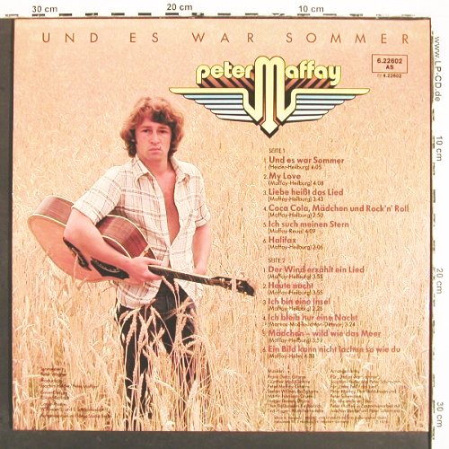 Maffay,Peter: Und es war Sommer, Foc, Telefunken (6.22602 AS), D, 1976 Typ: LP Best.-Nr.: V7009 Preis: 6,00 Euro.