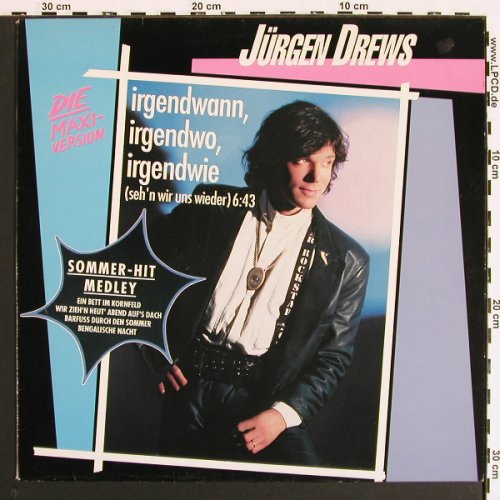 Drews,J&uuml;rgen: Irgendwann,Irgendwo +1, Medley, Polydor (889 141-1), D, 1989 Typ: 12" Best.-Nr.: V7159 Preis: 3,00 Euro.