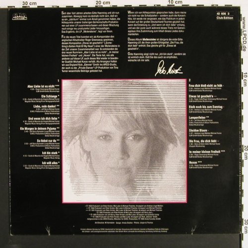 Gitte Haenning: Meilensteine'80-86, DSC, Global (43 606 3), D Typ: LP Best.-Nr.: V7296 Preis: 6,00 Euro.