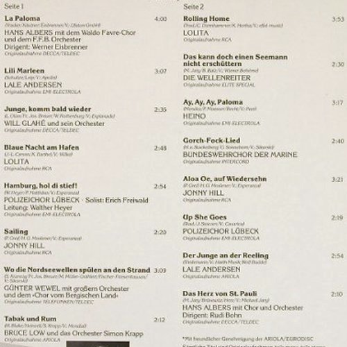 V.A.Hamburger Hafenkonzert: Hans Albers... G&uuml;nter Wewel, 35Tr., Sonocord(Mariposa)(28 452-1), D, Foc, 1982 - 2LP - V7308 - 9,00 Euro